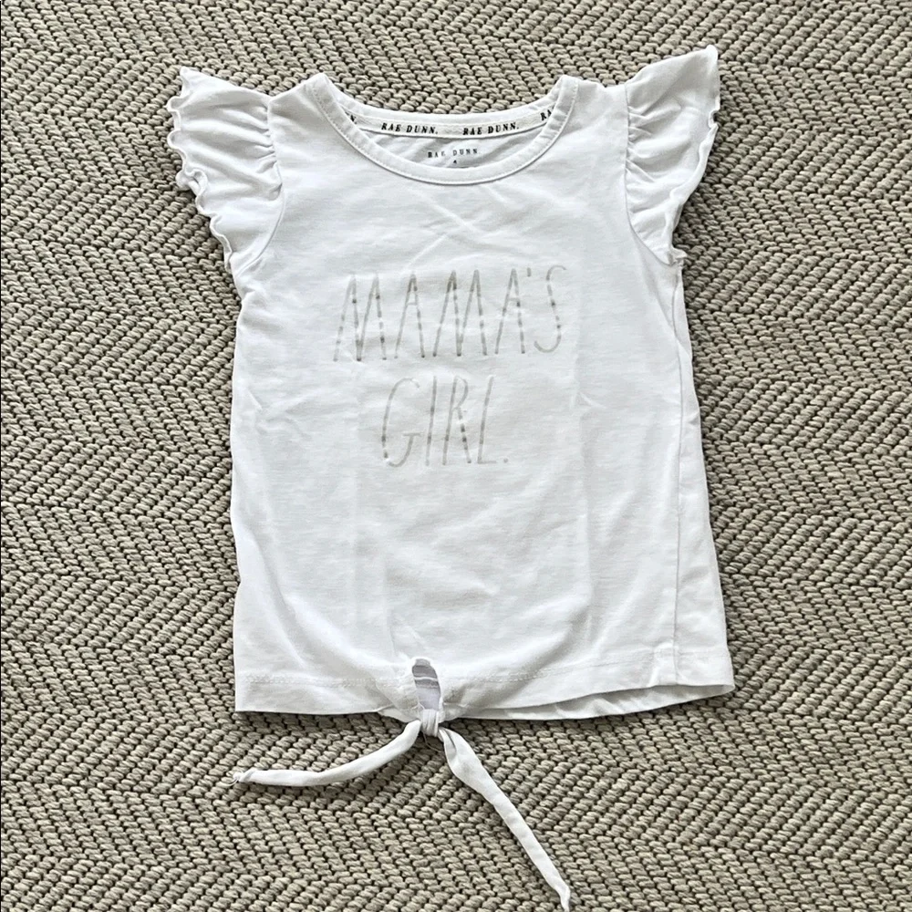 Rae Dunn White 'Mama's Girl' Ruffle Sleeve Tee
